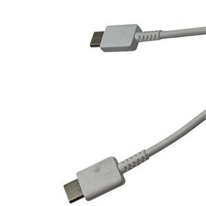 White USB-C To USB-C Cable 39 Inch Length Dual Connector For Charging & Data